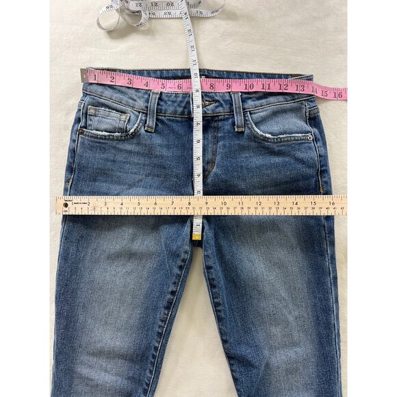 Joe's Jeans Cleo Medium Wash Skinny Leg Raw Hem Stretch Denim Capsule Staple - Picture 5 of 6
